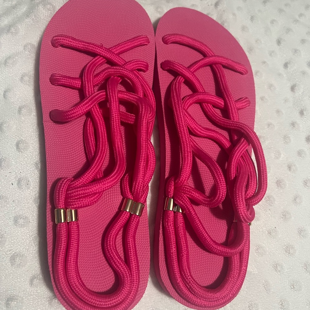 Pink Rope Sandals